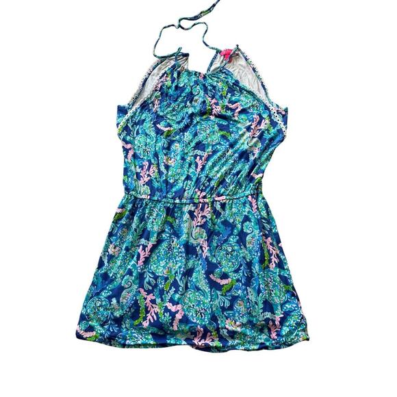 Lilly Pulitzer Gianni Skort/Romper, shorts outfit; Womens XL; Sleeveless; Halter - Picture 3 of 11